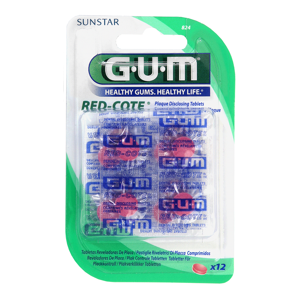 Gum Red Cote plaque-disclosing tablets