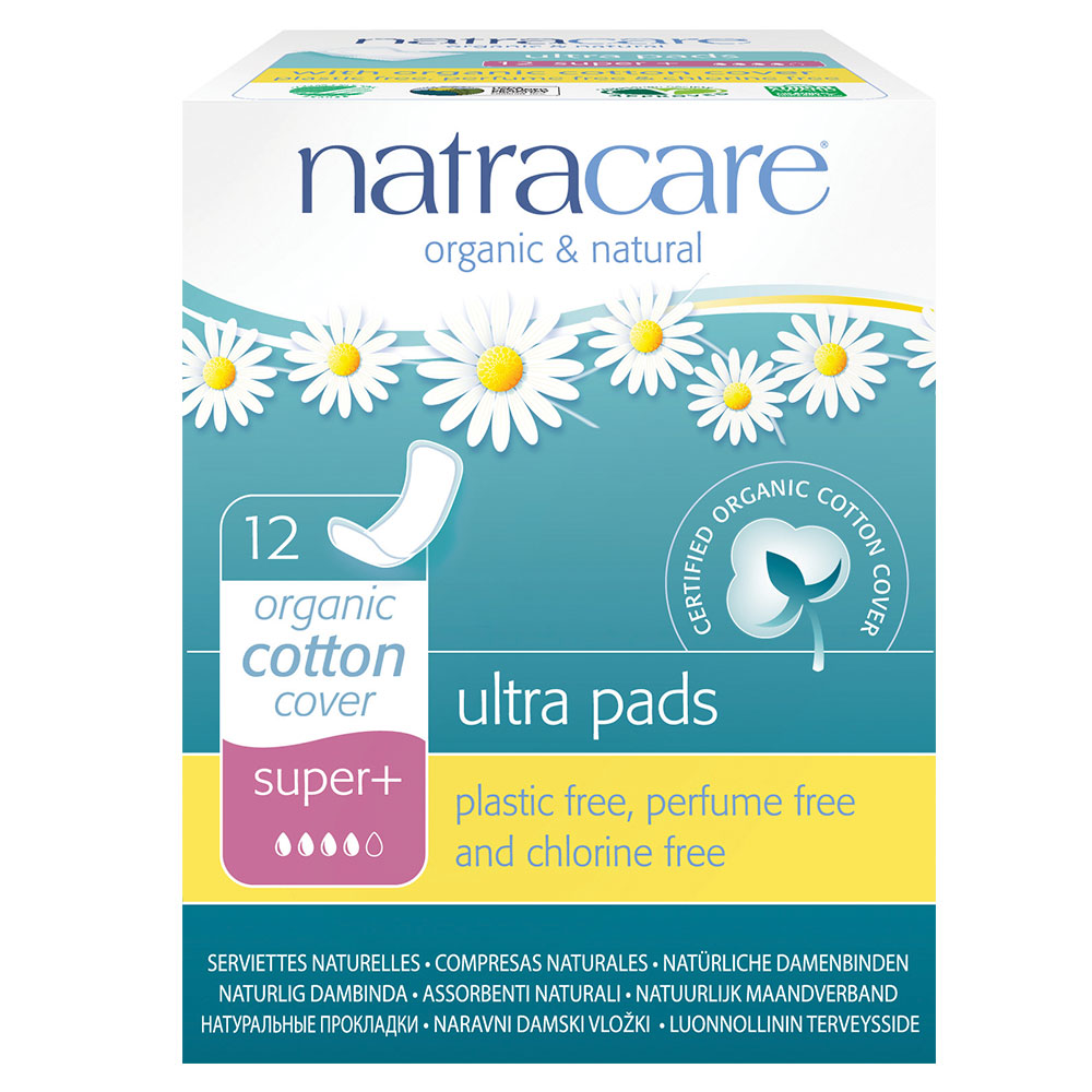 Natracare Ultra Long Super Natural Towels + Box Of 12