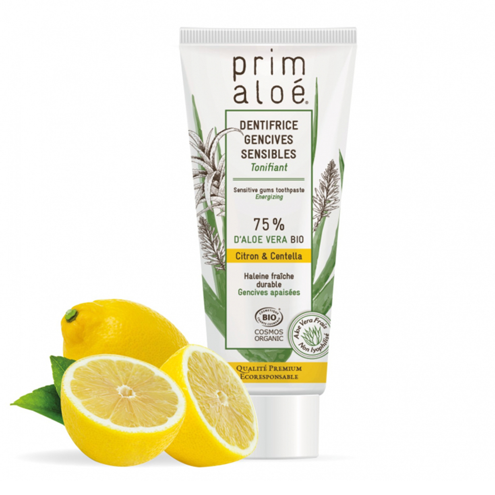 Prim Aloe Lemon Toothpaste Sensitive Gums 75% Aloe Vera 75ml