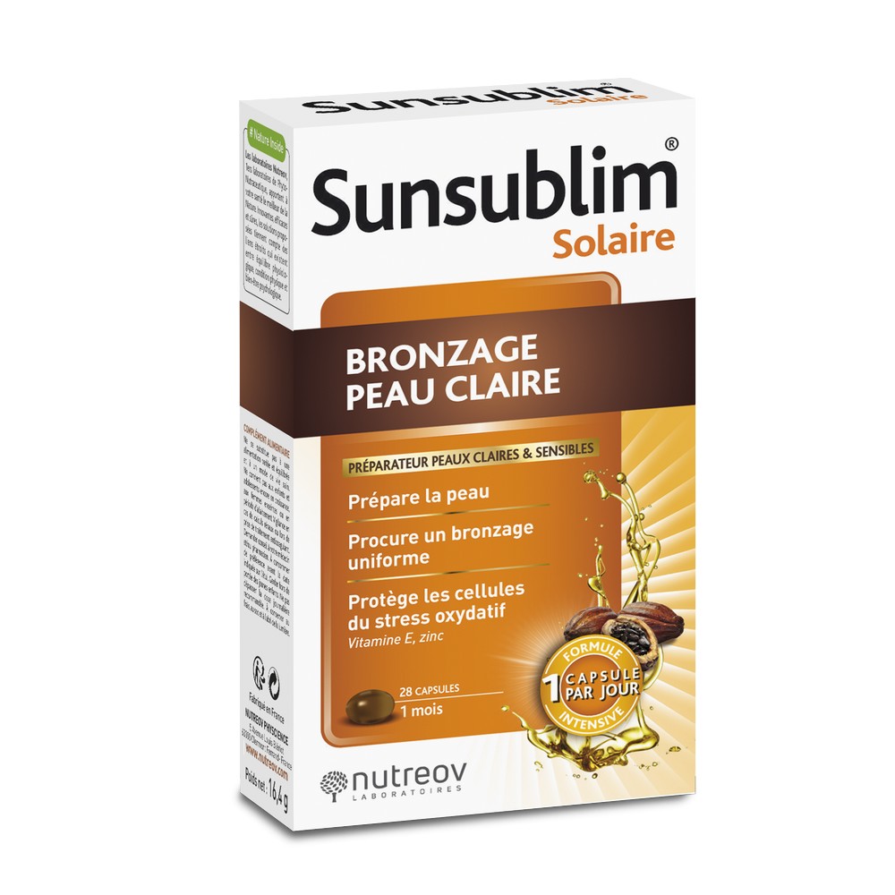 Nutreov Sunsublim Light Skin Tanner Sun Preparer 28 Capsules