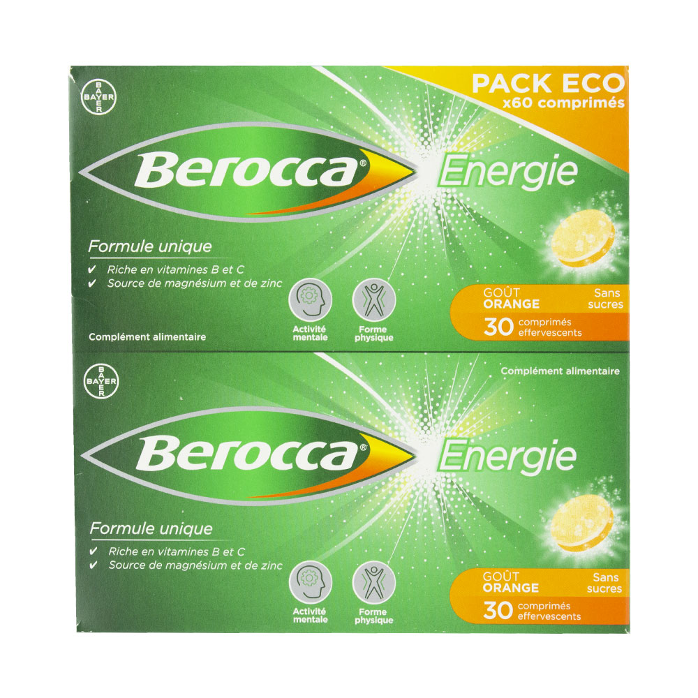 Bayer Berocca Energy Orange 60 tablets sparkling wine