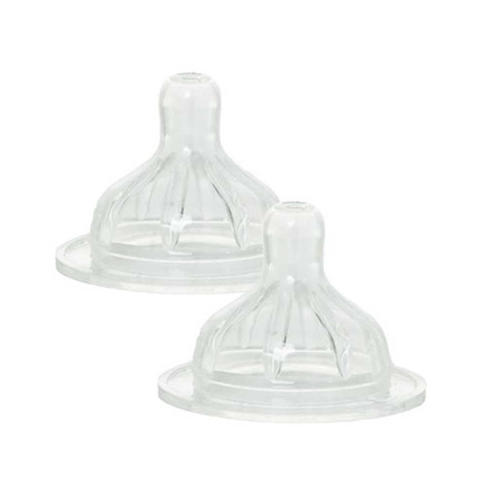 Le biberon français Anti-colic silicone pacifier System x2