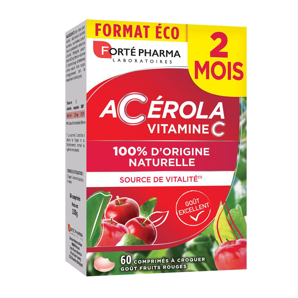 Forté Pharma Acerola rich in natural vitamin C 60 tablets