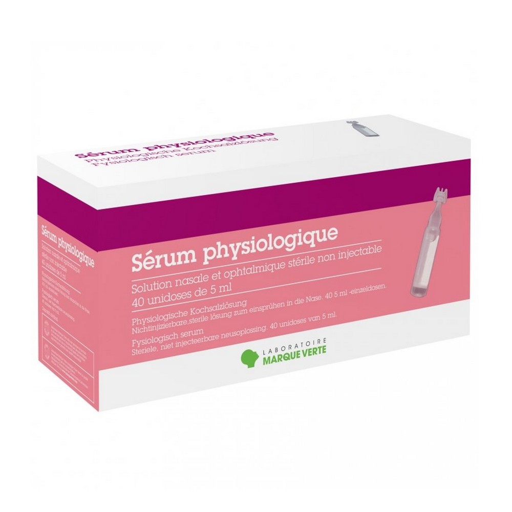 Marque Verte Saline solution 40 single doses of 5ml