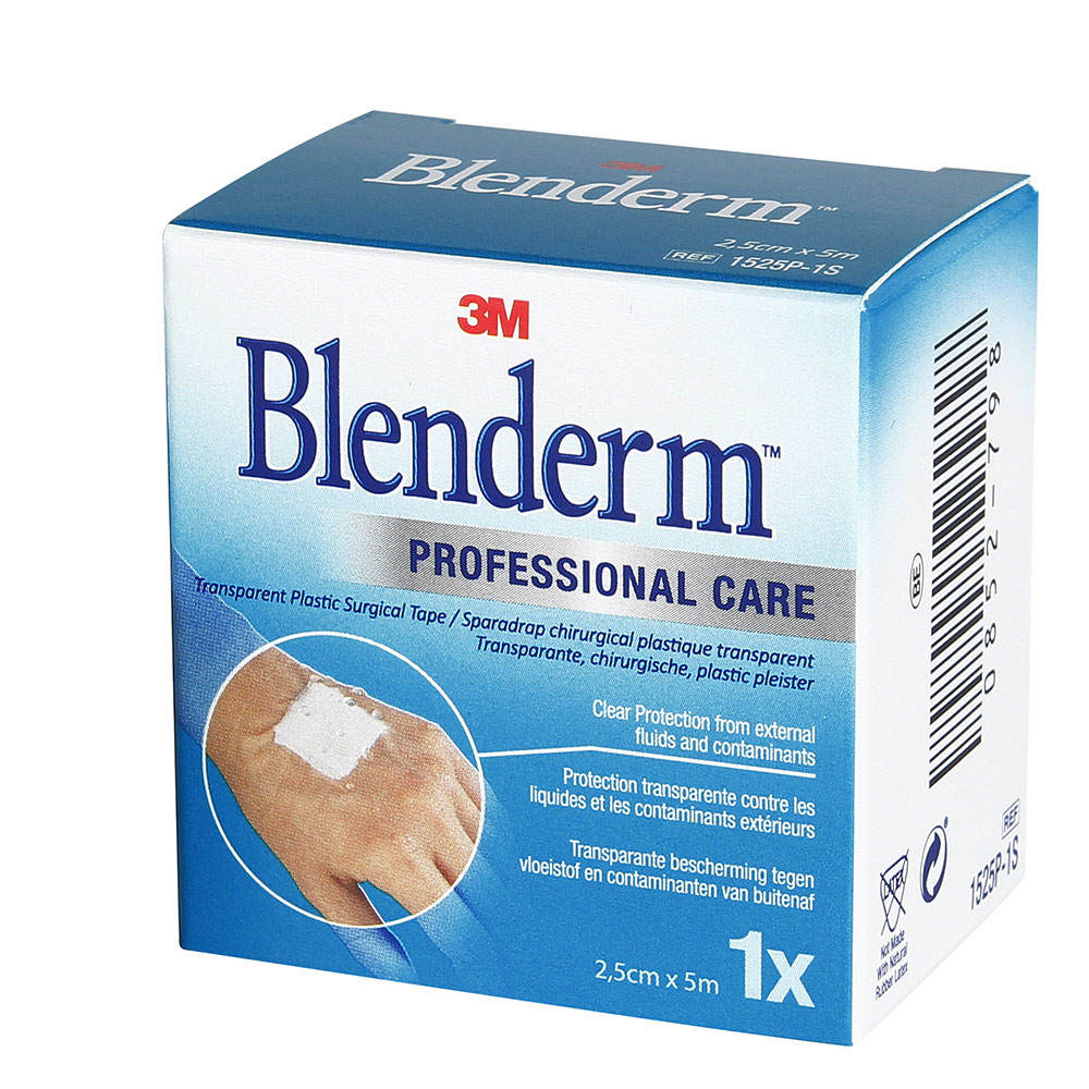 3M Blenderm Surgical plastic plaster transparent 2.5 cm x 5 m