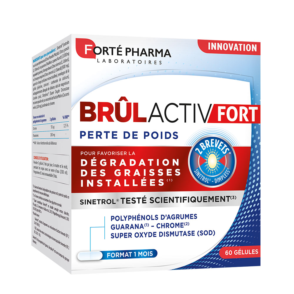 Forté Pharma BrulActiv Fort Triple Action Fat Burner weight loss support 60 capsules
