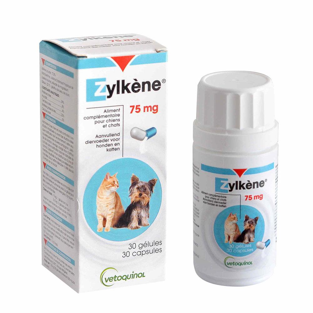 Vetoquinol Zylkène Complementary food with relaxing effect 75mg 30 capsules