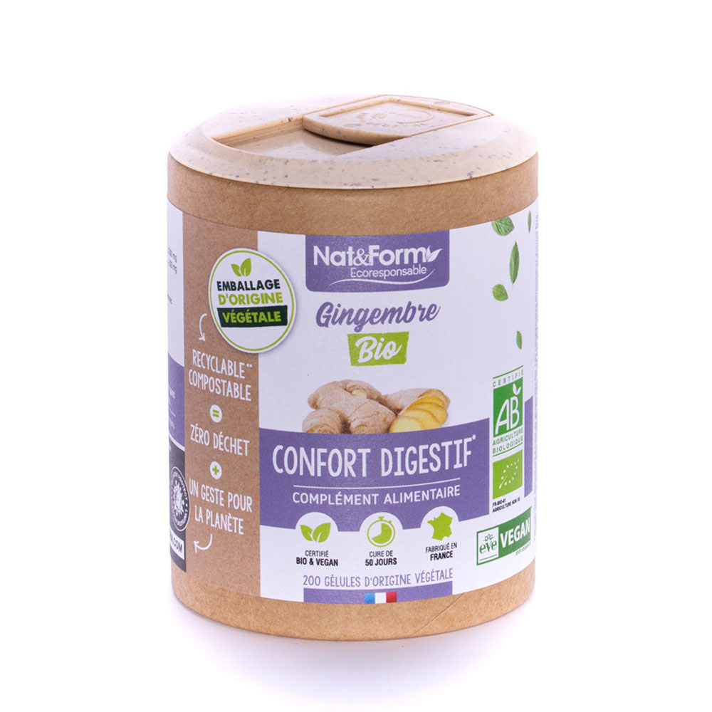 Nat&Form Organic ginger x200 Capsules