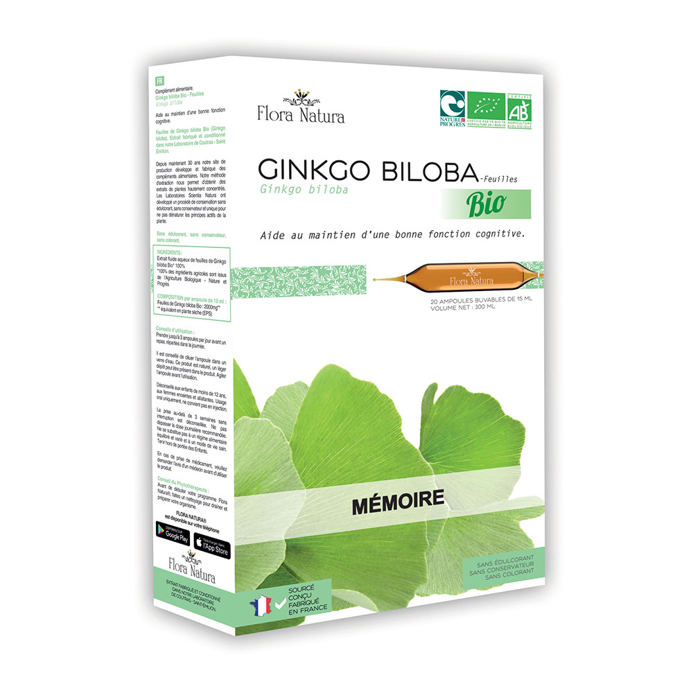Flora Natura Ginkgo Biloba Bioes Memory 20 ampulas