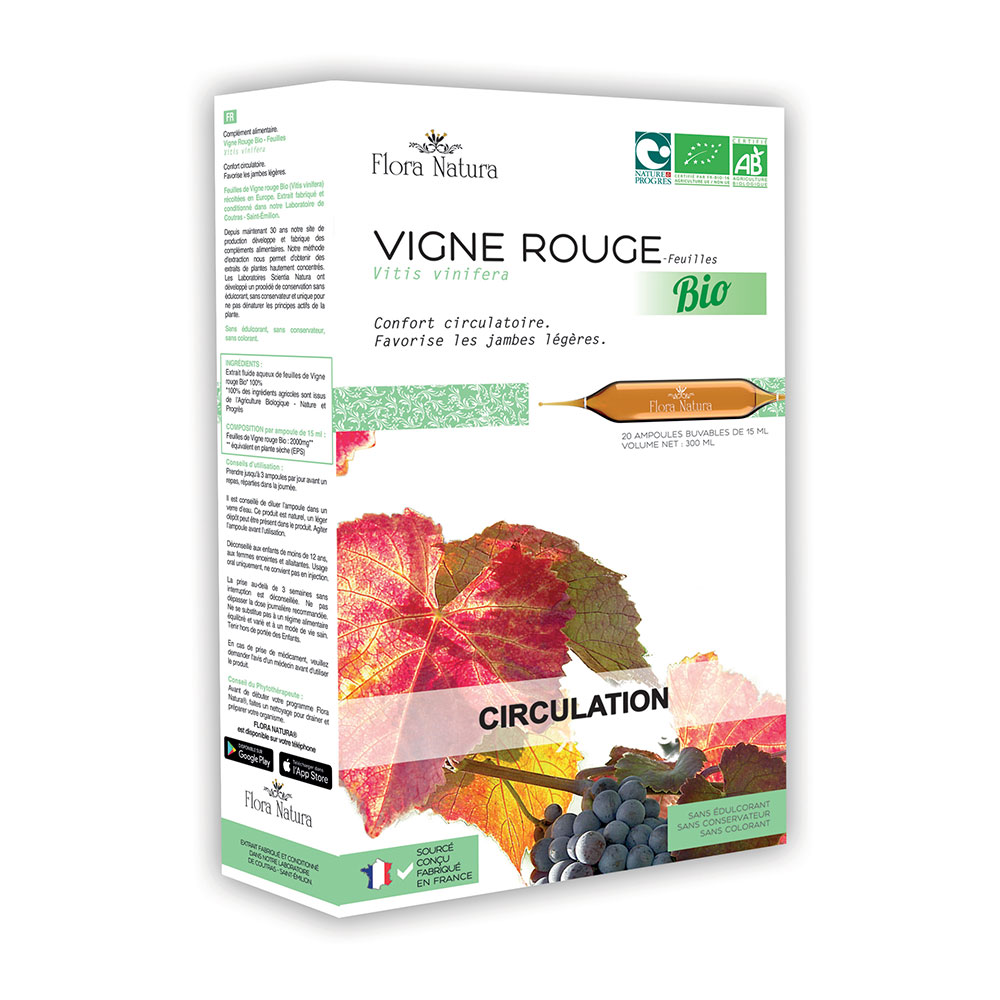 Flora Natura Red Vine Bioes Circulation 20 ampulas
