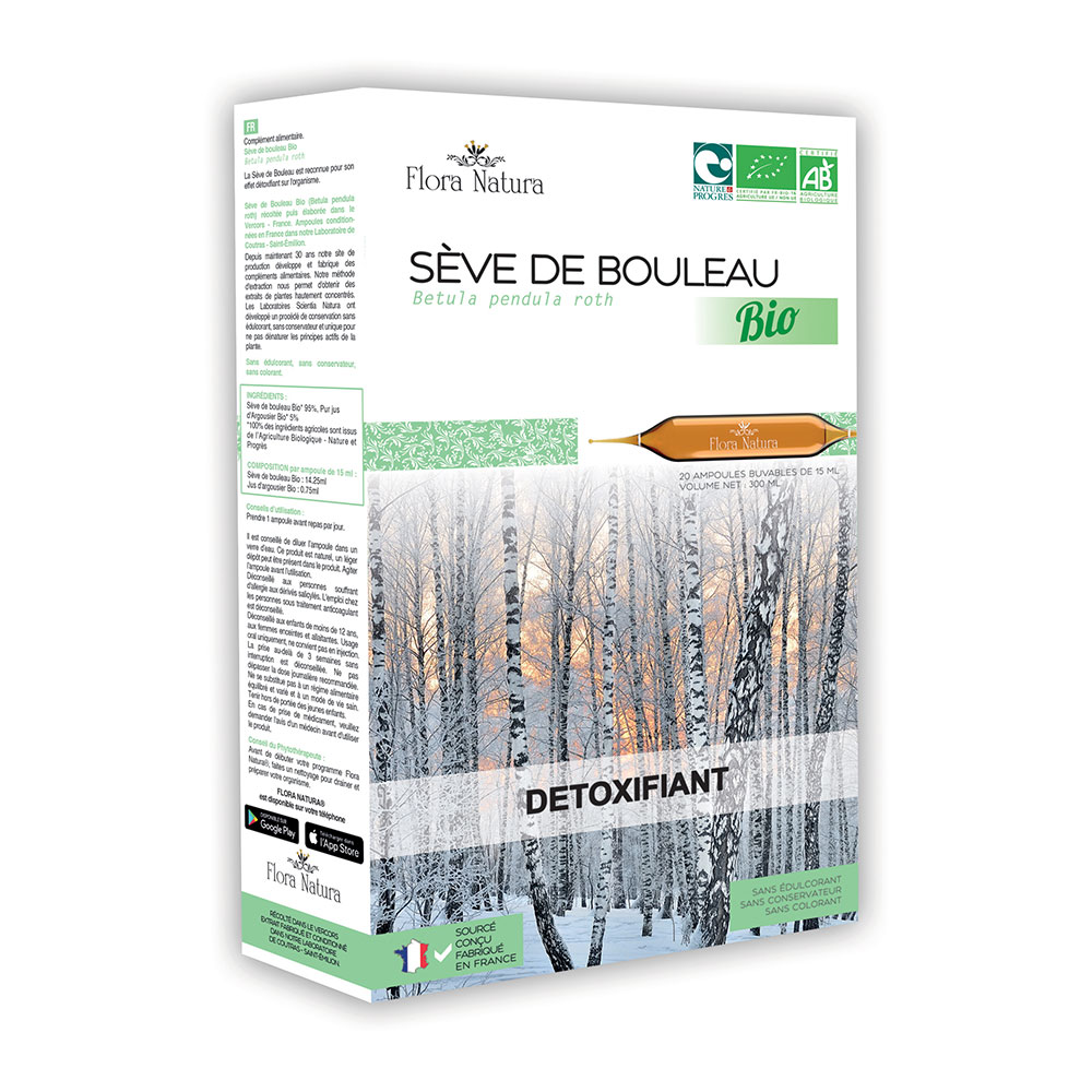 Flora Natura Birch Sap Bioes Detoxifying 20 ampulas