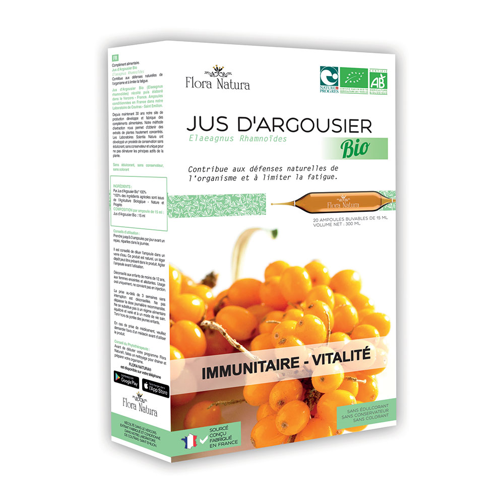 Flora Natura Sea Buckthorn Bioes Immune system and vitality 20 ampulas