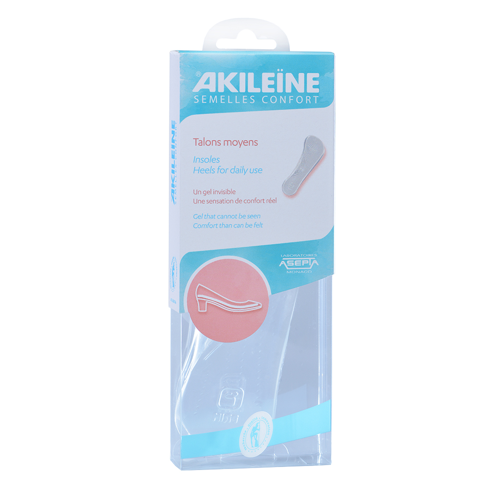 Asepta Akileine Women's conforgel insoles Medium heels x 2