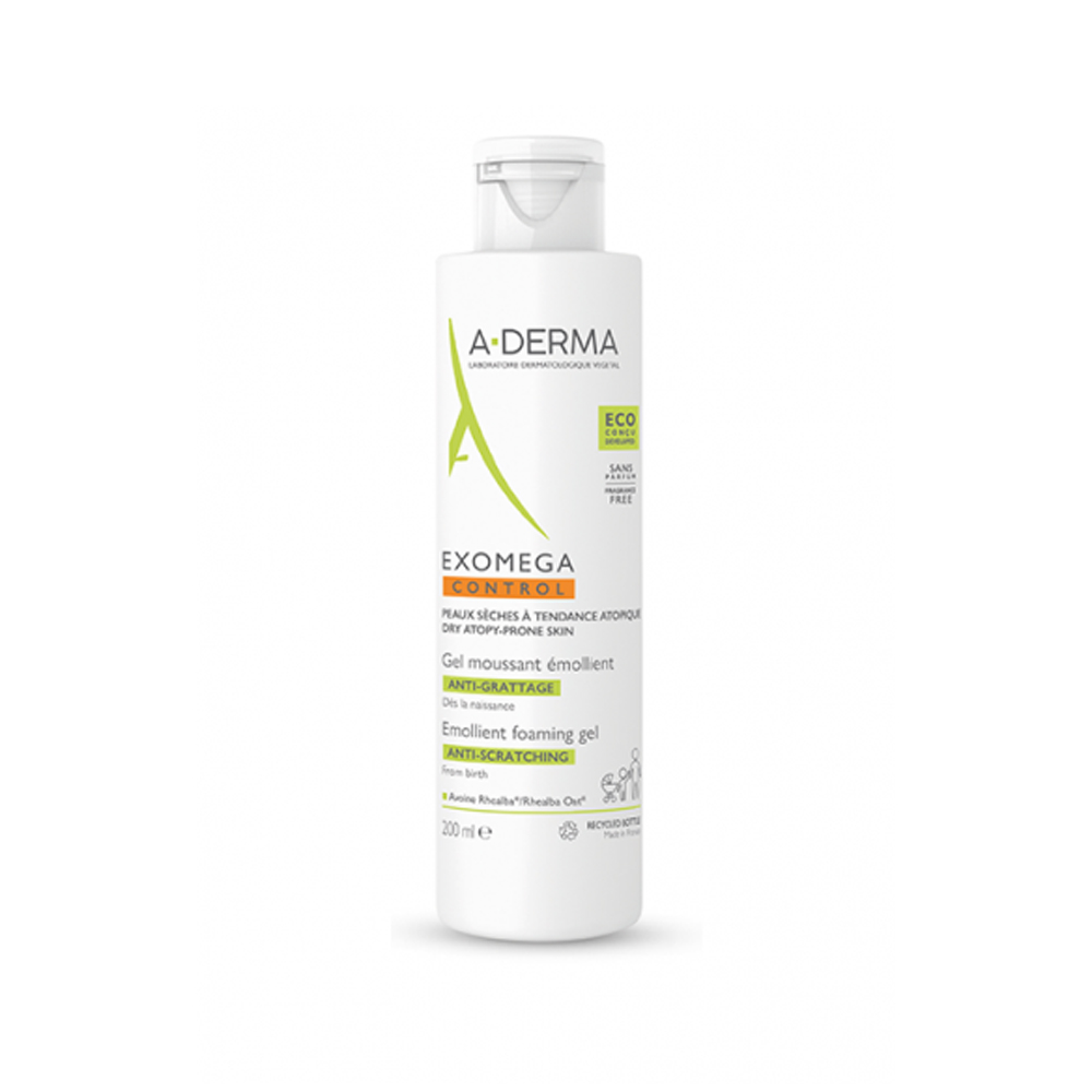 A-Derma Exomega Control Emollient Foaming Gel 200ml