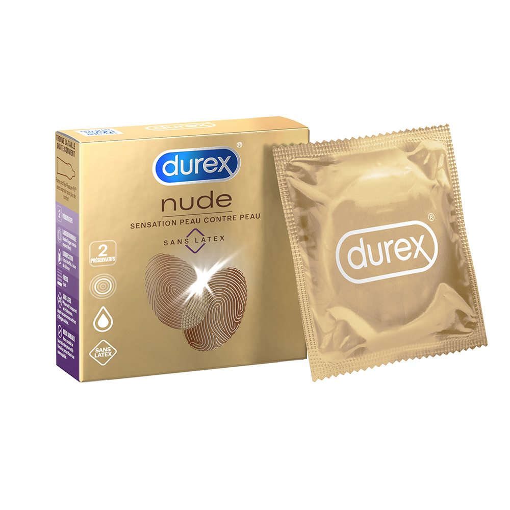 Durex Nude Nude Latex Free Condoms - Skin to Skin Sensation X2