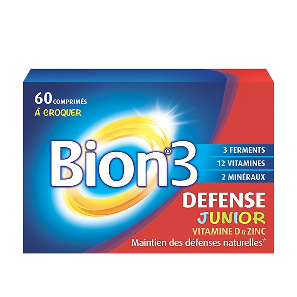 Bion3 Junior Defence A Croquer 60 Chewable Tablets