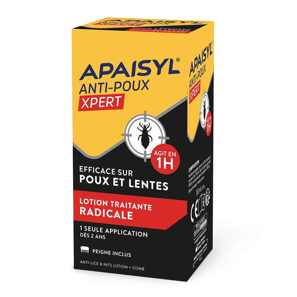 Apaisyl Anti-lice Xpert treating lotion for 100% nits and lice 100 ml